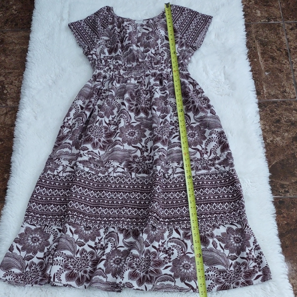 Rachel Zoe Floral Patterned Dress in Brown and White, Size L. - Picture 17 of 17